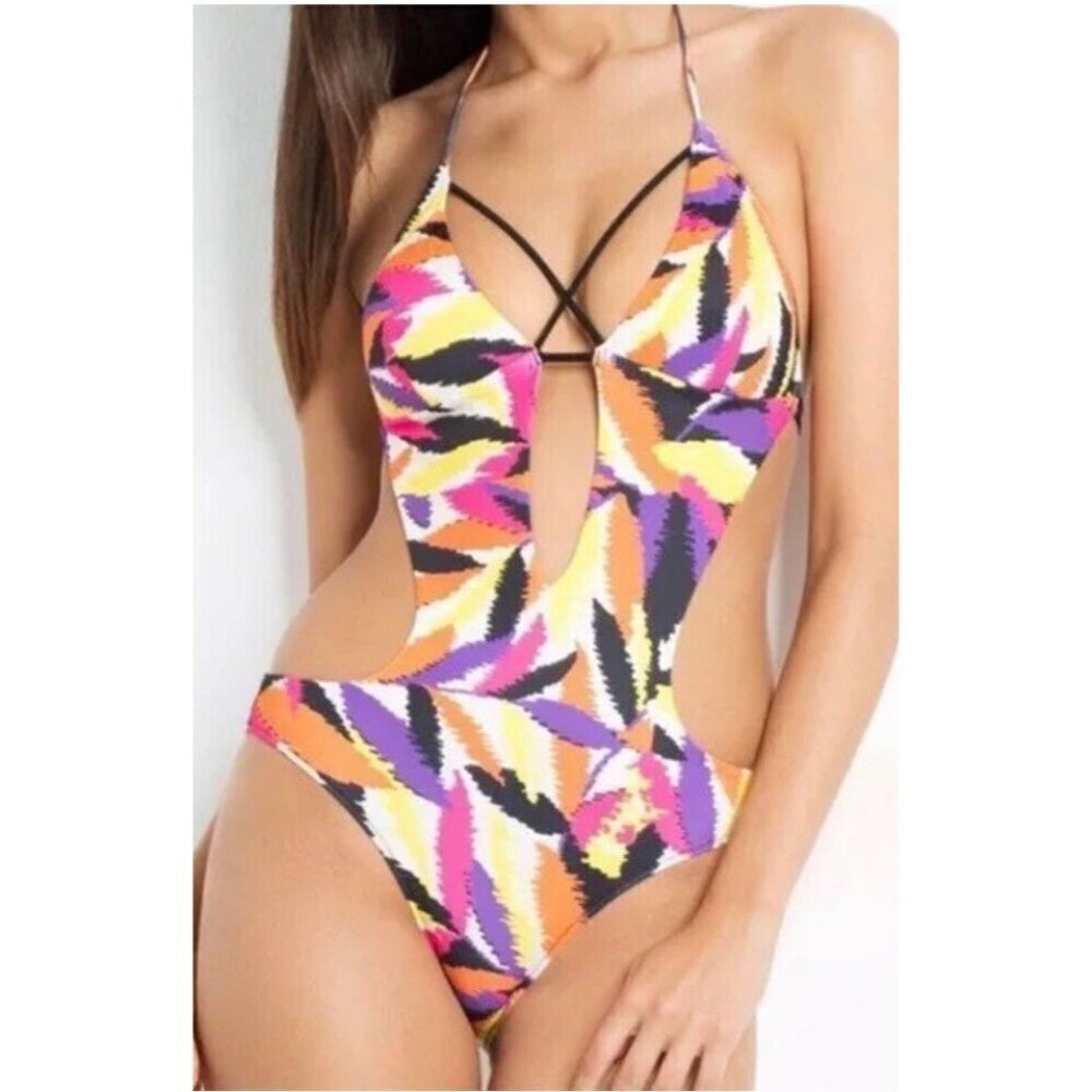 NEW L'Agent by Agent Provocateur Avril Swim Wear Monokini Bikini Small/XS $180 E